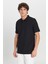 %100 Pamuk Slim Fit Dar Kesim Polo Yaka Jakarlı Triko Tişört 3