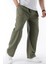 Yeşil Bol Paça Beli Bağlamalı Erkek Pantolon E7403 2