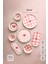 Hearts 14 Parça 6 Kişilik Kalpli Seramik Stackable Kahvaltı Seti Sunum Tabağı 5