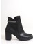 Marıs Fermuarlı Ortopedik Taban Suya ve Soğuğa Dayanıklı Taşlı Topuklu Kadın Bot St Siyah 3