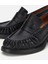 01AYH312750A100 KADIN Deri Siyah Büzgülü Kalın Tabanlı Klasik Loafer 3