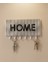 Dalgalı Home Yazılı Duvar Askılı Anahtarlık Anahtarlık Askısı (22X10 CM) Duvar Anahtarlığı 6