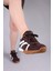 Orsa Cilt Süet Garnili Sneakers Kahverengi 3