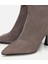 01BOH312650A450 KADIN Süet Deri Vizon Dikiş Detaylı Sivri Kısa Topuklu Bot 3