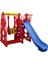 Kaydırak Salıncak Set - Çocuk Oyun Parkı - Çocuk Salıncak - Çocuk Kaydırak - Anaokulu - Kreş - Kırmızı Model 1