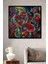 Canlı Renkler Gül Buketi Yağlı Boya Görünümlü Ahşap Dekoratif Tablo Dikdörtgen Tablo 2