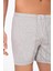 Erkek Pamuklu Penye Paçalı Boxer 3'lü Paket – Rahat & Dayanıklı | Gri Melanj K0043 6