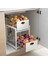 Beyaz 2 Çekmeceli Organizer Sepet – 25X42 Cm, Raylı Sistem, Çok Amaçlı Kullanım 3