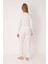 Ekru Önden Düğmeli Pijama Takımı 3