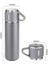 Termos Seti Paslanmaz Çelik 3 Bardaklı Vakumlu Termos Set 500 ml 12 Saate Kadar Is - F300K994-U40 3
