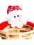 Yılbaşı Süsü Sepet Noel Baba Figürlü Kahverengi-Kırmızı 10X11 Cm. 2