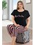 Lady Büyük Beden Kısa Kollu Kapri Pijama Takımı 1