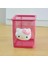 Hello Kitty Figürlü Masa Üstü Metal Kare Model Kalemlik Koyu Pembe 1