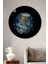 Evrenin Gızemlı Güzelliği Ahşap Dekoratif Tablo Yağlı Boya Görünümlü Sanat Eseri Yuvarlak Tablo 1