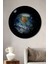 Evrenin Gızemlı Güzelliği Ahşap Dekoratif Tablo Yağlı Boya Görünümlü Sanat Eseri Yuvarlak Tablo 2