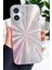Apple iPhone 16 Uyumlu – Çok Renkli Yıldız Patlaması Desenli Parlak Şeffaf Silikon Kılıf Hologram 3