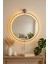 Büyük Boy Massivve Gold 50 cm Kablosuz Pilli LED Ayna, Makyaj Aynası, Dresuar Aynası Modern Dekoratif Duvar Aynası 1