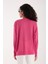 Kadın Fuşya Viskon Vortex Iplik Taş Detaylı Bisiklet Yaka Simli Triko Bluz 5