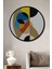 Modern Sanat Geometrik Şekiller Ahşap Dekoratif Tablo Yuvarlak Tablo 2