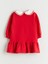 Kirmizi Bebe Yaka Kız Çocuk Elbise 2