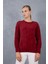 Kadın Bordo Sakal Iplik Inci Detaylı Bisiklet Yaka Triko Kazak 3