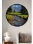 Doğa Harikası Yağlı Boya Görünümlü Ahşap Dekoratif Tablo Yuvarlak Tablo 2