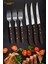 Hand Craft Serisi Steak Et Bıçağı Çatalı 6 Lı Set Mutfak Bıçak Seti Hds-69 1