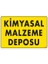 Kimyasal Malzeme Deposu Uyarı Levhası 25X35 Kod: 792 1