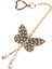 Taşlı Kelebek Figürlü Gold Anahtarlık 1