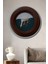 Sulu Boya Görünümlü Tüylü Dost Yumuşak Sanat Ahşap Dekoratif Tablo Yuvarlak Tablo 1