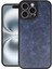 iPhone 16 Pro Max Kılıf Aras Deri Kapak - Lacivert (K95) 1
