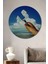 Gökyüzü Tıraşı Görünümlü Gerçekçi Sanat Ahşap Dekoratif Tablo Yuvarlak Tablo 1