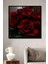 Kırmızı Gül Demeti Yağlı Boya Görünümlü Ahşap Dekoratif Tablo Dikdörtgen Tablo 2