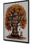 Sonbahar Ağacı Kitaplık Sulu Boya Görünümlü Ahşap Dekoratif Tablo Dikdörtgen Tablo 5