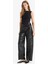 Wide Leg Fermuarlı Normal Bel Standart Boy Suni Deri Pantolon G1048AX25AU 2