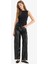Wide Leg Fermuarlı Normal Bel Standart Boy Suni Deri Pantolon G1048AX25AU 4