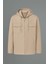 Erkek Oversize Premium Krem Kapşonlu Mont 4