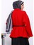 Kırmızı Kemerli Oversize Buklet Ceket 4