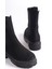 Nora Lastikli Ortopedik Taban Suya ve Soğuğa Dayanıklı Günlük Süet Kışlık Kadın Bot St Siyah 2