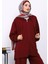 Bordo Fermuarlı Tunik Pantolonlu Takım 3