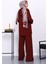 Bordo Fermuarlı Tunik Pantolonlu Takım 4