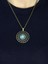 Doğal Taş Firuze Doğal Taşlı Yuvarlak Model Antik Kadın Kolye EUK46F 3