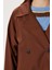 Kruvaze Kısa Trençkot LMK0002 Kahverengi 4