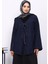 Lacivert Ön Bağlamalı Yumoş Kimono 1