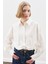 Crop Balon Form Gömlek Ekru 1