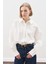 Crop Balon Form Gömlek Ekru 4