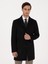 Erkek Siyah Slim Fit Yün Kaşmir Karışımlı Palto 50315262-VR046 3