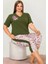 Lady Büyük Beden Kısa Kollu Kapri Pijama Takımı 2
