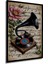 Romantik Nostaljik Müzik Gramofon Çiçek Sulu Boya Görünümlü Ahşap Dekoratif Tablo Dikdörtgen Tablo 6
