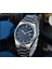 Gümüş Çelik Kordon Erkek Kol Saati Takvimli Lacivert Kadran Özel Kutulu 4